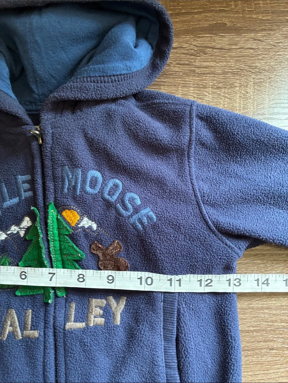 Oshkosh EUC Little Moose Valley Navy Hooded Zip-Up Jacket 2T